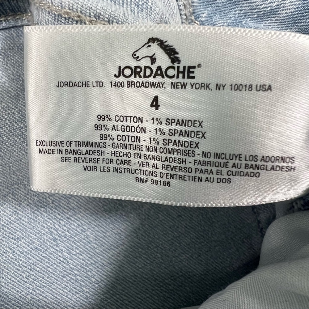 JORDACHE Boho Boyfriend Fit Daisy Jeans Yellow White Floral Light Blue Size 4 - Picture 13 of 16